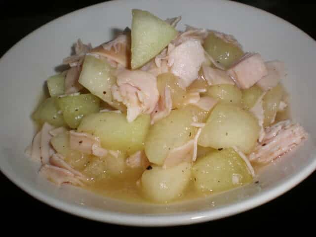 Melón con pavo