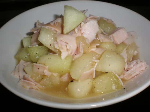 Melón con pavo