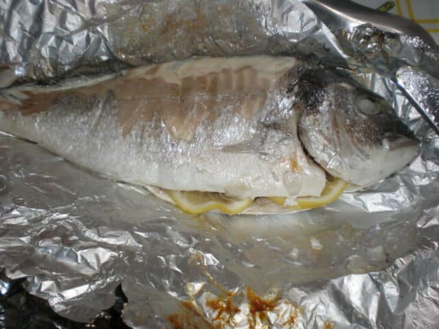 Doradas serranas a la barbacoa