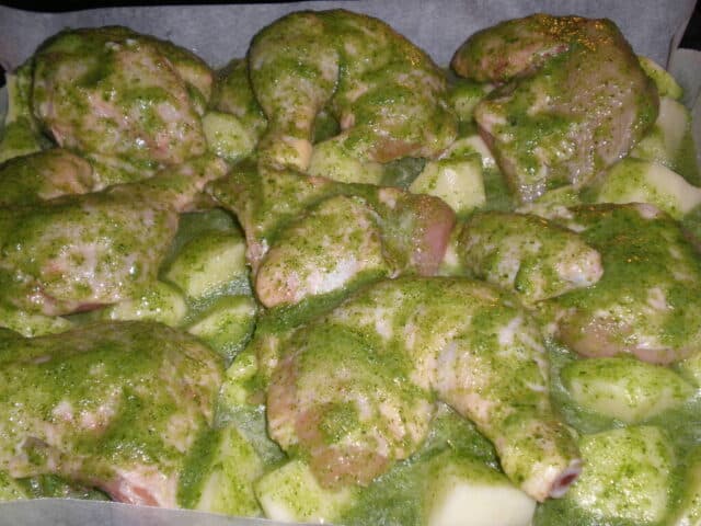 Meter el pollo en el horno