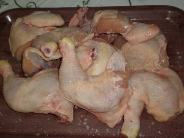 Pollo con sal