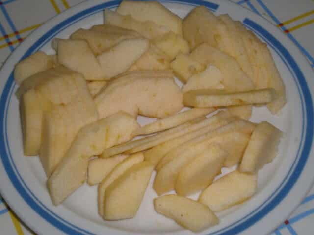 Manzanas en gajos