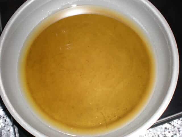 Calentar el aceite de oliva