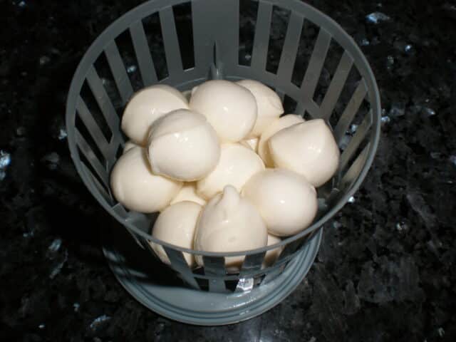 Perlas de mozzarella
