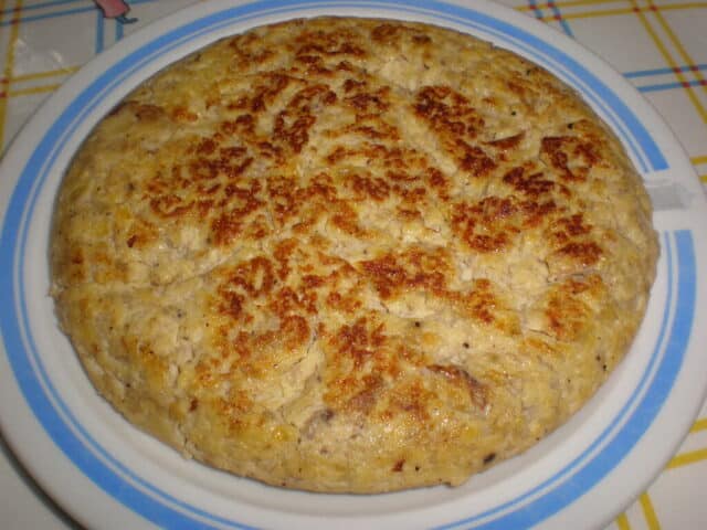 Tortilla de plátano y pimienta