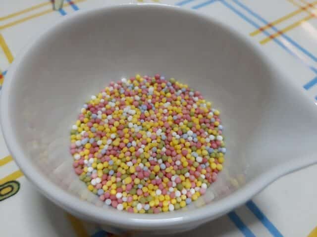 Bolitas de colores comestibles