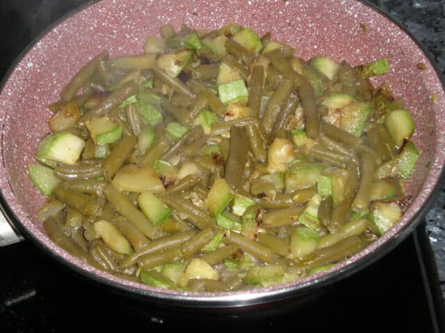 Pochar la judía y el calabacín