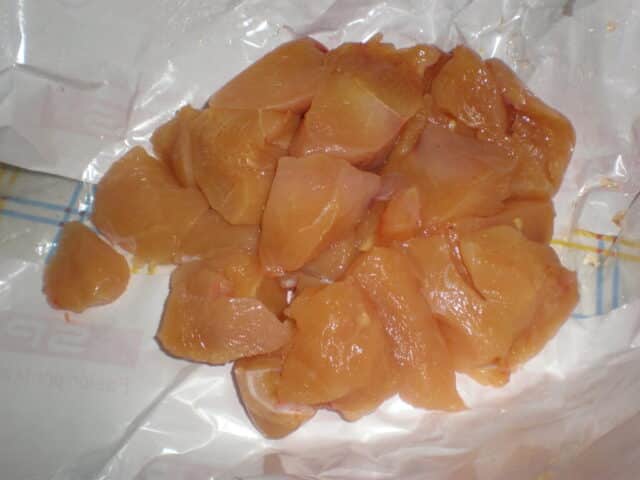 Pechuga de pollo troceada