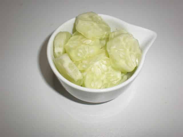 Rodajas de centro de pepino