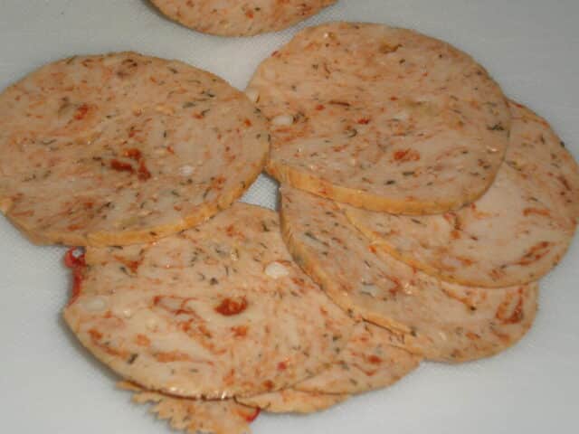 Rodajas de fiambre casero de pollo