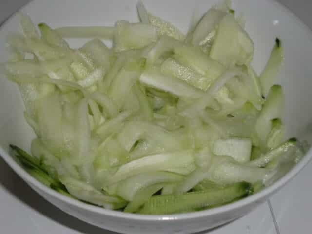 Tiras de pepino