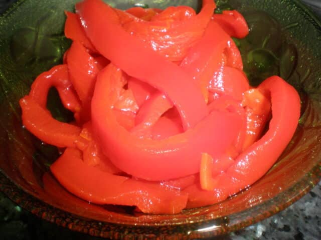 Tiras de pimiento