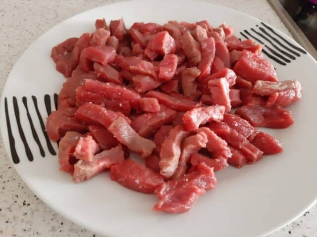 Tiras de solomillo de ternera