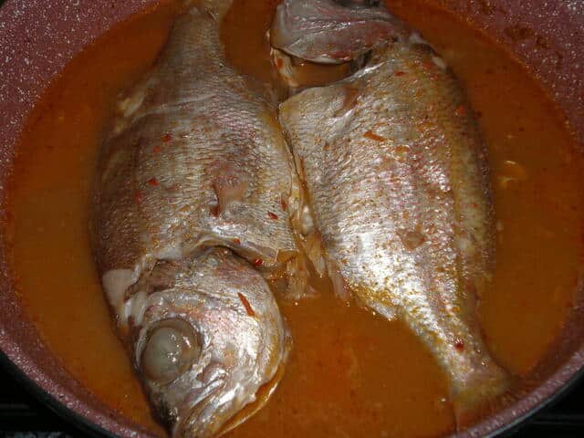 Sama con mojo rojo con pimiento 