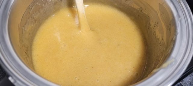 Fruta batida en la cazuela