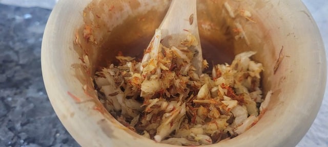 Machacado de ajo