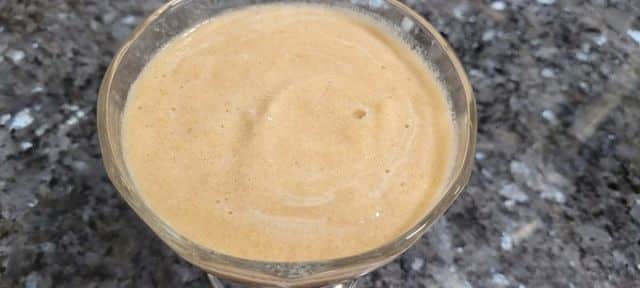 Batido de plátano de Canarias en copa