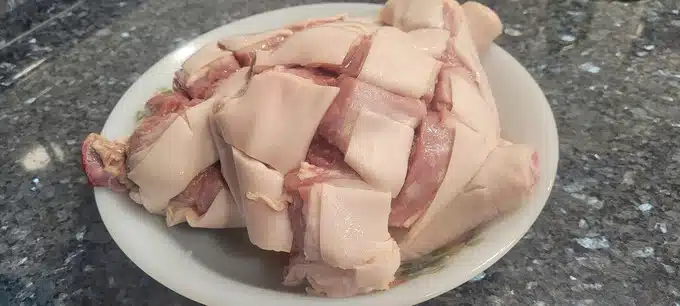 Piernas con sal y aceite Piernas con sal y aceite