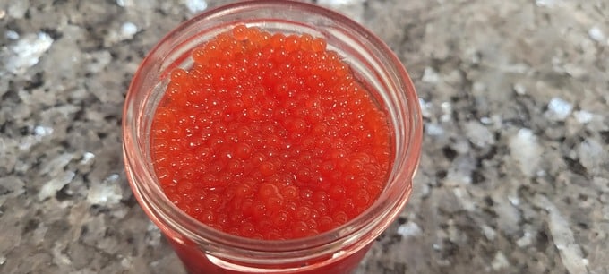 Huevas de lumpo rojo