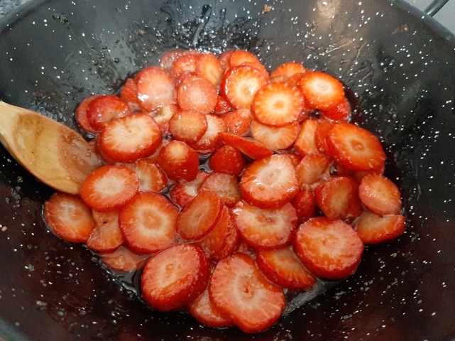 Glasear las fresas