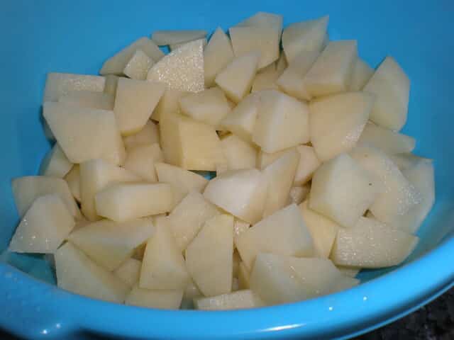 Papas en dados