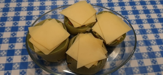 Rodajas de calabacín rellenas Rodajas de calabacín rellenas