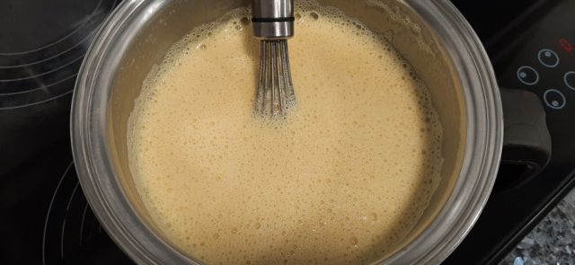 Mezclar el flan Mezclar el flan